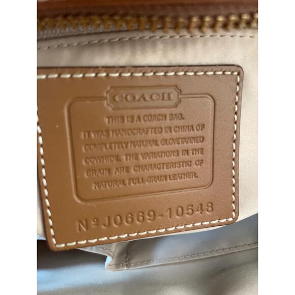 Coach Hampton light brown striped multicolored Carryall 10548 - Picture 10 of 10